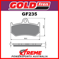 Goldfren MV 750 F4S 1999-2004 Sintered Dual Sport Rear Brake Pad GF235S3