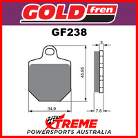 Honda CRM F 500 X 2011 Goldfren Sintered Dual Sport Front Brake Pads GF238S3