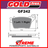 Honda CB 600 07-13 Goldfren Sintered Dual Sport Rear Brake Pads GF242S3