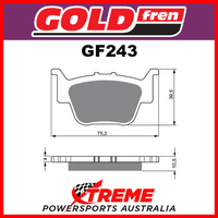 Honda TRX 450 04-09 Goldfren Sintered Off Road Rear Brake Pads GF243K5