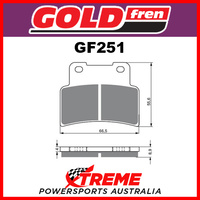 Aprilia Shiver 750 10-15 Goldfren Sintered Dual Sport Front Brake Pads GF251S3