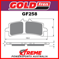 Aprilia RSV4 Factory 09-10 Goldfren Sintered Road Race Only Front Brake Pad GF258GP7