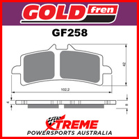 Ducati 1299 Panigale R 2015 Goldfren Sintered Road Race Only Front Brake Pad GF258GP7