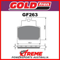 Piaggio MP3 125 2006-2008 Goldfren Sintered Dual Sport Rear Brake Pad GF263S3