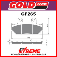 For Suzuki AN 250 Skywave M 07-08 Goldfren Sinter Dual Sport Rear Brake Pad GF265S3