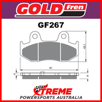 For Suzuki AN 250 Burgman 01-02 Goldfren Sinter Dual Sport Rear Brake Pad GF267S3