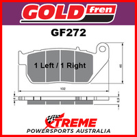 HD XL 883 Sportster STD 04-08 Sinter Dual Sport Front Brake Pads GF272S3