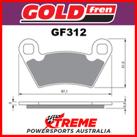 Polaris Ranger 2x4/4x4 02-05 Goldfren Sintered Off Road Front Brake Pads GF312K5