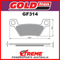 Kymco MXU 500i 09-14 Goldfren Sintered Off Road Sintered Rear Brake Pads GF314K5