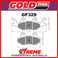 PGO BR 600 I BUG RACER 2012 Goldfren Sintered Dual Sport Front Brake Pad GF329S3