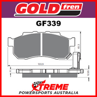 Honda MUV 700-9 Big Red 2009 Goldfren Sintered Off Road Front Left Brake Pad GF339K5