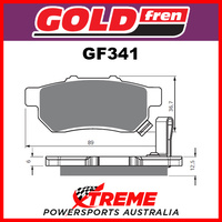 Honda MUV 700-9 Big Red 2009 Goldfren Sintered Off Road Rear Left Brake Pad GF341K5