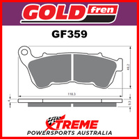 Harley Davidson XL 883 R Roadster 2014 Goldfren Sintered Dual Sport Front Brake Pad GF359S3