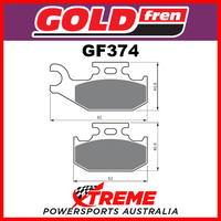 For Suzuki LT-A 400 King Quad Auto 08-12 Goldfren Sintered Off Road Front Right Brake Pad GF374K5