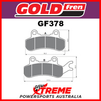 Can-Am Defender 799cc 16 Goldfren Sintered Off Road Front Left Brake Pad GF378K1