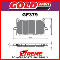 Honda CB 300 R 2018 Goldfren Sintered Dual Sport Front Brake Pad GF379S3