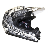 RXT RACER 4 Kids Black & White Helmet, Sizes XXS to Large