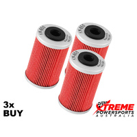 KN-655 KTM 250 EXC-F 2007-2013 Oil Filter 3x Pack