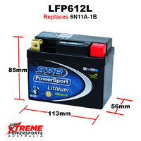 SSB 6V LFP612L BMW R 27 1966 SSB Lithium Battery