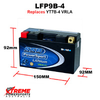 SSB 12V 190 CCA Can-Am DS 450 2008-2015 Lithium Battery YT7B-4 VRLA