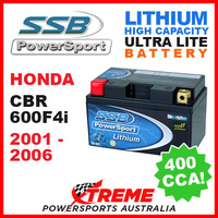 SSB 12V LITHIUM ULTRALITE 400 CCA BATTERY HONDA CBR600F4i CBR 600F4i 2001-2006