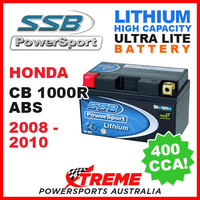 SSB 12V LITHIUM ULTRALITE 400 CCA BATTERY HONDA CB1000R CB 1000R ABS 2008-2010