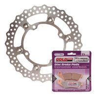 Brake Disc & Pad Front Kit Wave for Kawasaki KX250F 2006-2010 2011 2013 2014