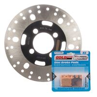 Brake Disc & Pad Front Kit for Yamaha YFM350FX WOLVERINE 4WD 1995-2005