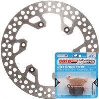 Brake Disc & Pad Rear Kit Wave for Yamaha YZ125 2008-2016 2017 2018 2019 2020