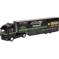 1.43 New-Ray Iveco Stralis Kawasaki Team Truck Bike Model