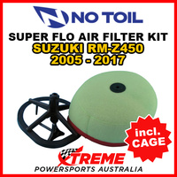 No Toil For Suzuki RMZ450 RM-Z450 2005-2017 Super Flo Kit Air Filter with Cage