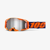 100-Percent Adult ARMATIC 'Neon Orange' Goggles Mirror Silver Flash Lens