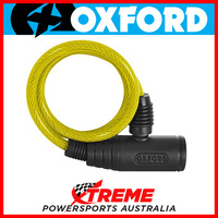 Oxford Security 0.6m x 6mm Yellow Bumper Armoured Cable Lock MX Motorcycle Bike