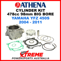 Athena Yamaha YFZ 450S 2004-2011 Cylinder Kit 478cc ø 98 Big Bore P400485100016