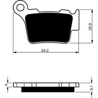 GF108-K5 BRAKE PADS GOLDFREN G244 SBS726 FDB2080 FA258KXRM85