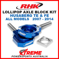 RHK LOLLIPOP AXLE BLOCK BLUE HUSABERG FE TE 125 250 300 350 450 501 2007-2014