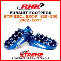 RHK BLUE ALLOY PURSUIT FOOTPEGS KTM EXC F 125 200 250 350 450 500 530 2002-2015