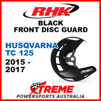 RHK Black Front Disc Guard Husqvarna TC125 TC 125 2015-2017 FDG07-K