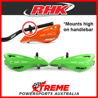 RHK XS Wrap Green Uni Hand Guard Handguards Set, High Mount 7/8" Handlebar