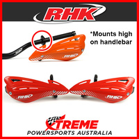 RHK XS Wrap Red Uni Hand Guard Handguards Set, High Mount 7/8" Handlebar