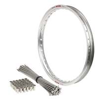 Excel Front Silver Rim & Spoke Set for Husqvarna FC 350 2014-2025