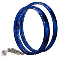 DID Blue Front/Rear OEM Rim & Bulldog Spoke Set for Gas Gas EC 250F 2021-2025