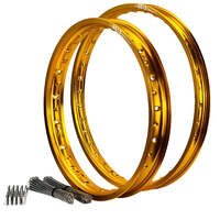 DID Gold Front/Rear OEM Rim & Bulldog Spoke Set for Husaberg TE 125 2012-2014