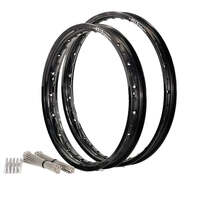 DID Black Front/Rear OEM Rim & Bulldog Spoke Set for Husaberg TE 125 2012-2014