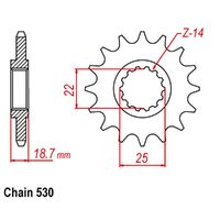 MTX 15 Tooth Front Sprocket for Ducati Multistrada 1200 2011-2017