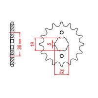 MTX 13 Tooth Front Sprocket for Honda TR200 1986-1987