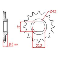 MTX 12 Tooth Front Sprocket for KTM 50 Mini Adventure 1998-1999