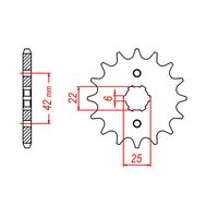 MTX 15 Tooth Front Sprocket for Honda XL350 1974-1978