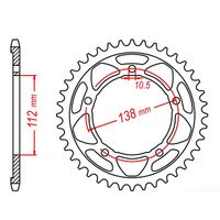 MTX 41 Tooth Rear Sprocket for Yamaha YZF R1 2015-2022