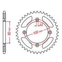 MTX 38 Tooth Rear Sprocket for Honda CRF80F 2004-2016